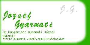 jozsef gyarmati business card